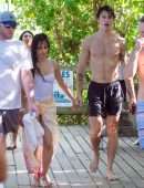 Camila Cabello Booty and Pokies in Wet See-Through Swimsuit in Miami