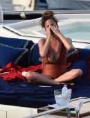 Chrissy Teigen Booty in Swimuit on Holiday in a Yacht in Portofino, Italy