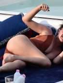 Chrissy Teigen Booty in Swimuit on Holiday in a Yacht in Portofino, Italy