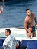 Chrissy Teigen Booty in Swimuit on Holiday in a Yacht in Portofino, Italy