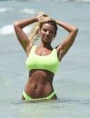 Christine McGuinness in Bikini on a Beach in Spain