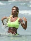 Christine McGuinness in Bikini on a Beach in Spain