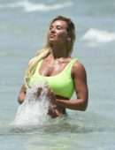Christine McGuinness in Bikini on a Beach in Spain
