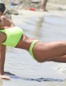Christine McGuinness in Bikini on a Beach in Spain