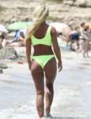 Christine McGuinness in Bikini on a Beach in Spain