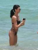 Destiny Sierra Booty in Black Bikini on Miami Beach