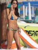 Elisabetta Gregoraci in Bikini at Twiga Beach Club in Forte dei Marmi