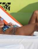 Elisabetta Gregoraci in Bikini at Twiga Beach Club in Forte dei Marmi