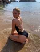 Elsa Hosk in Black Swimsuit Photoshoot 2019