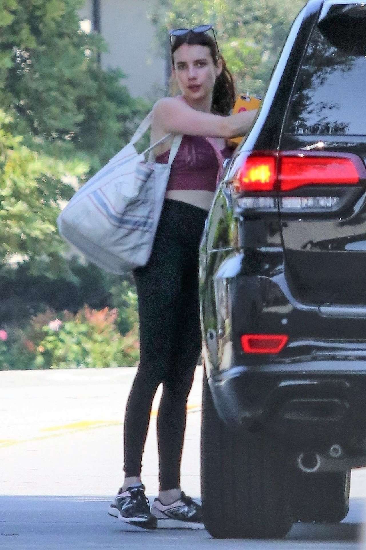 Emma Roberts Outside a Gym in Los Angeles