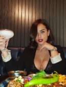 Georgia May Foote Cleavage, Out in Manchester