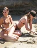 Gigi Hadid and Bella Hadid in Bikini at Beach on Mykonos Island