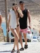 Gigi Hadid and Bella Hadid in Bikini at Beach on Mykonos Island