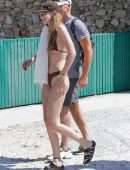Gigi Hadid and Bella Hadid in Bikini at Beach on Mykonos Island