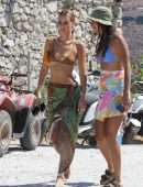 Gigi Hadid and Bella Hadid in Bikini at Beach on Mykonos Island