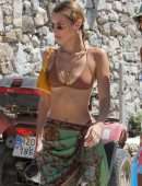 Gigi Hadid and Bella Hadid in Bikini at Beach on Mykonos Island