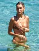 Gigi Hadid and Bella Hadid in Bikini at Beach on Mykonos Island