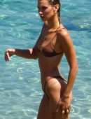 Gigi Hadid and Bella Hadid in Bikini at Beach on Mykonos Island