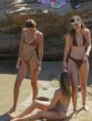Gigi Hadid and Bella Hadid in Bikini at Beach on Mykonos Island