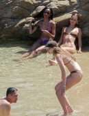 Gigi Hadid and Bella Hadid in Bikini at Beach on Mykonos Island