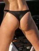 Gigi Hadid and Bella Hadid Booty in Bikini on the Beach in Mykonos