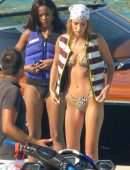 Gigi Hadid and Bella Hadid Booty in Bikini on the Beach in Mykonos