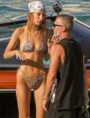 Gigi Hadid and Bella Hadid Booty in Bikini on the Beach in Mykonos