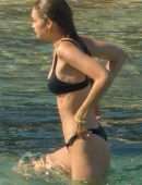 Gigi Hadid and Bella Hadid Booty in Bikini on the Beach in Mykonos