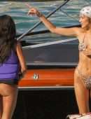 Gigi Hadid and Bella Hadid Booty in Bikini on the Beach in Mykonos