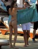 Gigi Hadid and Bella Hadid Booty in Bikini on the Beach in Mykonos