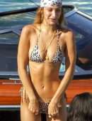 Gigi Hadid and Bella Hadid Booty in Bikini on the Beach in Mykonos