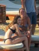 Gigi Hadid and Bella Hadid Booty in Bikini on the Beach in Mykonos