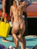 Gigi Hadid and Bella Hadid Booty in Bikini on the Beach in Mykonos