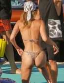 Gigi Hadid and Bella Hadid Booty in Bikini on the Beach in Mykonos