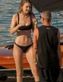 Gigi Hadid and Bella Hadid Booty in Bikini on the Beach in Mykonos