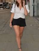 Imogen Thomas Leggy in Shorts, Out in Chelsea