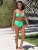 Isabela Moner in Swimsuit at Poolside in Miami