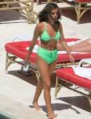 Isabela Moner in Swimsuit at Poolside in Miami