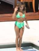 Isabela Moner in Swimsuit at Poolside in Miami