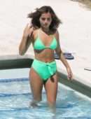 Isabela Moner in Swimsuit at Poolside in Miami