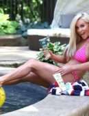 Jenny McCarthy for Bikini Photoshoot at a Pool in Los Angeles
