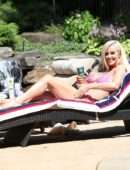 Jenny McCarthy for Bikini Photoshoot at a Pool in Los Angeles
