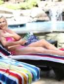 Jenny McCarthy for Bikini Photoshoot at a Pool in Los Angeles