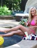 Jenny McCarthy for Bikini Photoshoot at a Pool in Los Angeles