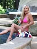 Jenny McCarthy for Bikini Photoshoot at a Pool in Los Angeles