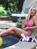 Jenny McCarthy for Bikini Photoshoot at a Pool in Los Angeles