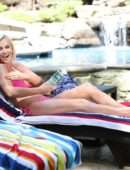 Jenny McCarthy for Bikini Photoshoot at a Pool in Los Angeles