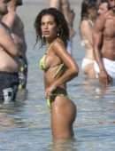 Jessica Aidi in Bikini on the Beach in Mykonos