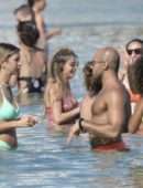 Jessica Aidi in Bikini on the Beach in Mykonos