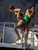 Katharine McPhee in a Bikini on a Yacht in Capri, Italy
